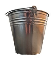 Daniplus Eimer Verzinkt 10 Ltr.Mit Henkel, Zinkeimer Perfekt Als Deko, FüR Asche