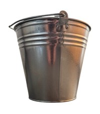 daniplus Eimer verzinkt 10 Ltr.mit Henkel, Zinkeimer perfekt als Deko, für Asche
