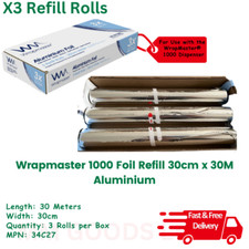 Image of Wrapmaster 1000 Foil Refill 30cm x 30M  - Aluminium Pack of 3 Foils - C3427