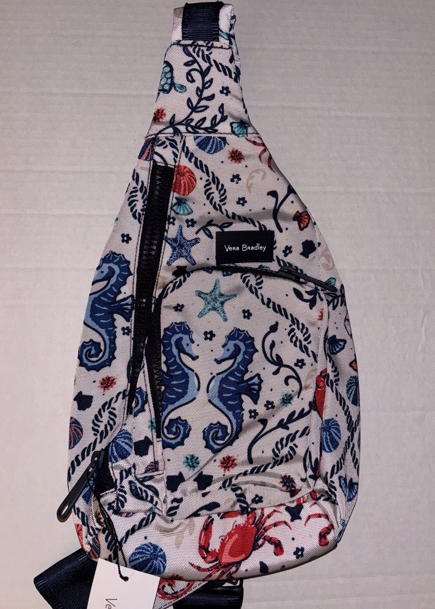 Vera Bradley Backpack Mini Sling Backpack Reactive Sea Life  display picture 3