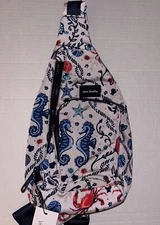 Vera Bradley Backpack Mini Sling Backpack Reactive Sea Life Turtles Crabs Shells