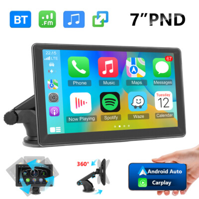 Wireless Apple CarPlay Android Auto Tragbar Touchscreen Autoradio Bluetooth 7''