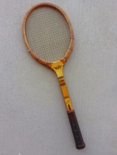 Lee Company The Bat Wood Tennis Racket, Leather Grip 4 1/2"