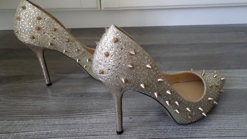 spitze High Heels Gr. 40 mit Nieten, Edelsteinen, 12 cm Absätzen NEU UNGETRAGEN - Bild 11 von 19