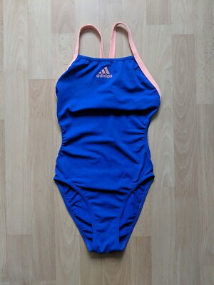 Adidas Infinitex Damen Badeanzug blau orange Größe 30