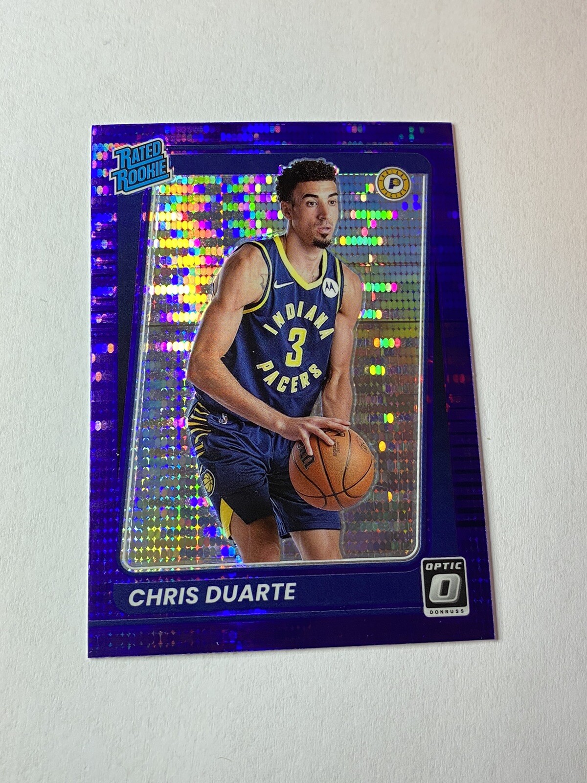 Chris Duarte 2021-22 Panini Donruss Optic Rated Rookie #173 Purple Pulsar RC