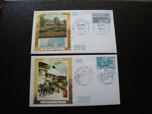Lot De 7 Enveloppes FDC 1973 - Sérigraphie THIAUDE - Oblitéré 1er Jour - France