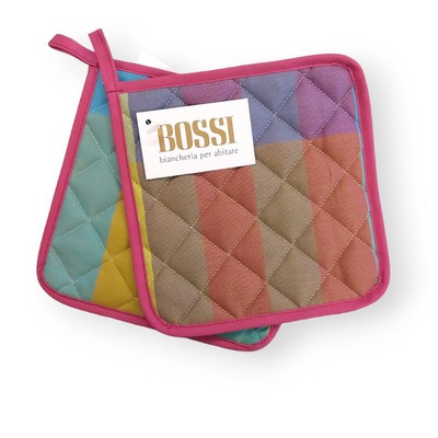 Paar Topflappen BOSSI CASA 1402 Mehrfarbig 19x19