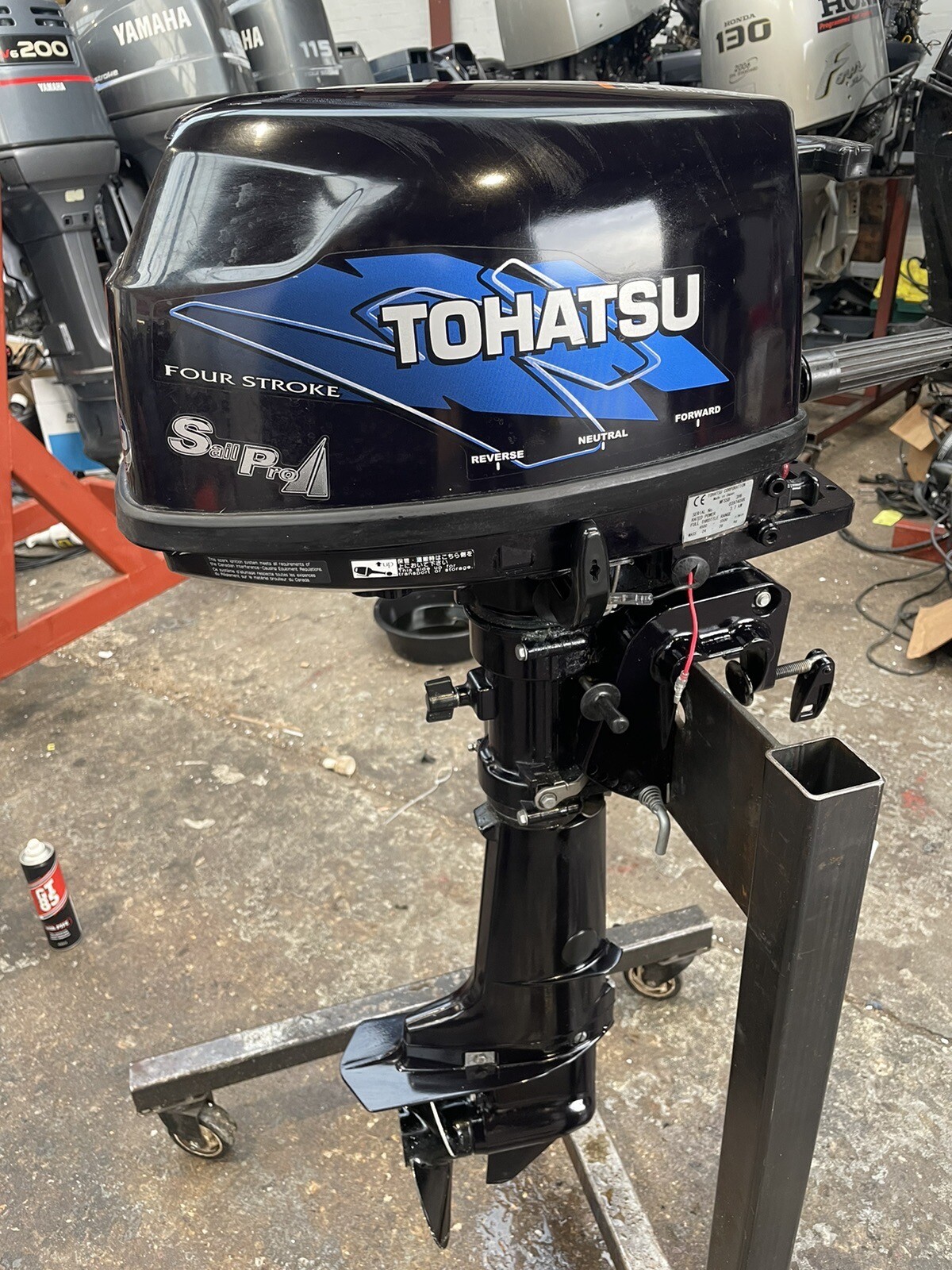 TOHATSU 5HP Sail Pro SHORT Shaft 4 Stroke Outboard 12v Charging High