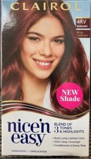 Clairol Nice 'n Easy hair color permanent 4RV Burgundy 3-Pack