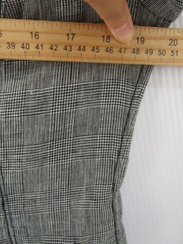 VINTAGE Ralph Lauren Polo Jacket Women Large Gray Linen Tweed Moto Elbow Patches - Picture 5 of 10