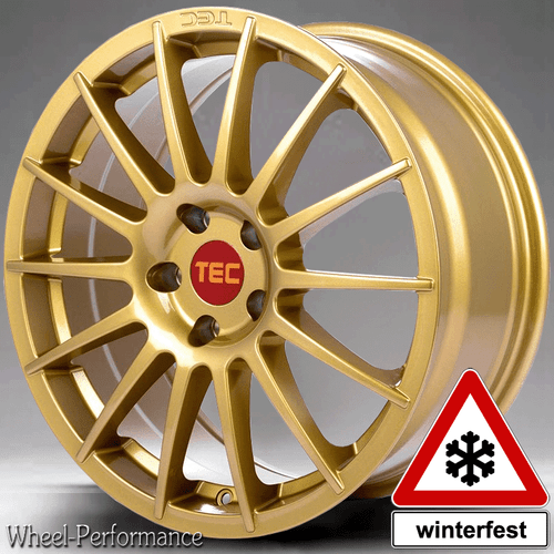 18 Zoll T7 Alufelgen 8x18 4x100 ET35 in gold für BMW Mini - Bild 1 von 8