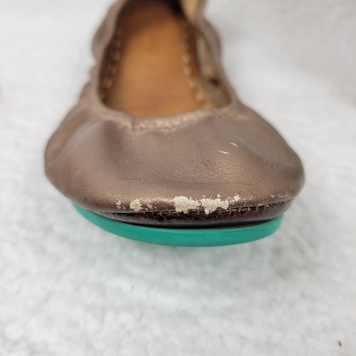 TIEKS by Gavrieli Ballet Flats Womens size 10 Metallic Gold Bronze Leather Shoes - Picture 9 of 12