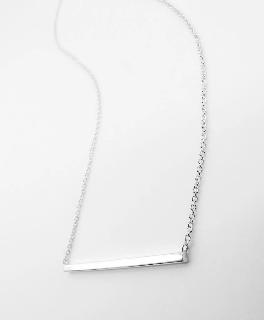 White gold horizontal bar on sale necklace