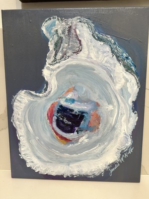 Large Oyster On Plum