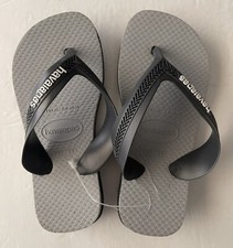 Havaianas Flip Flops Toddler Boys US 11 12 Grey Sandals Thongs New
