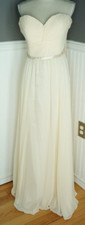 New Cinderella Divine Evening Gown Size 18 Cream Strapless Chiffon Lace up NWT