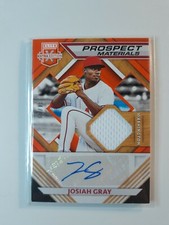 JOSIAH GRAY 2021 Panini Elite PROSPECT MATERIALS AUTO SP Nationals 34/99