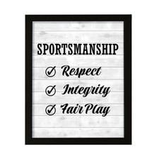 Sportsmanship:Respect, Integrity, Fair Play, Framed Print Inspirational-Wall Art