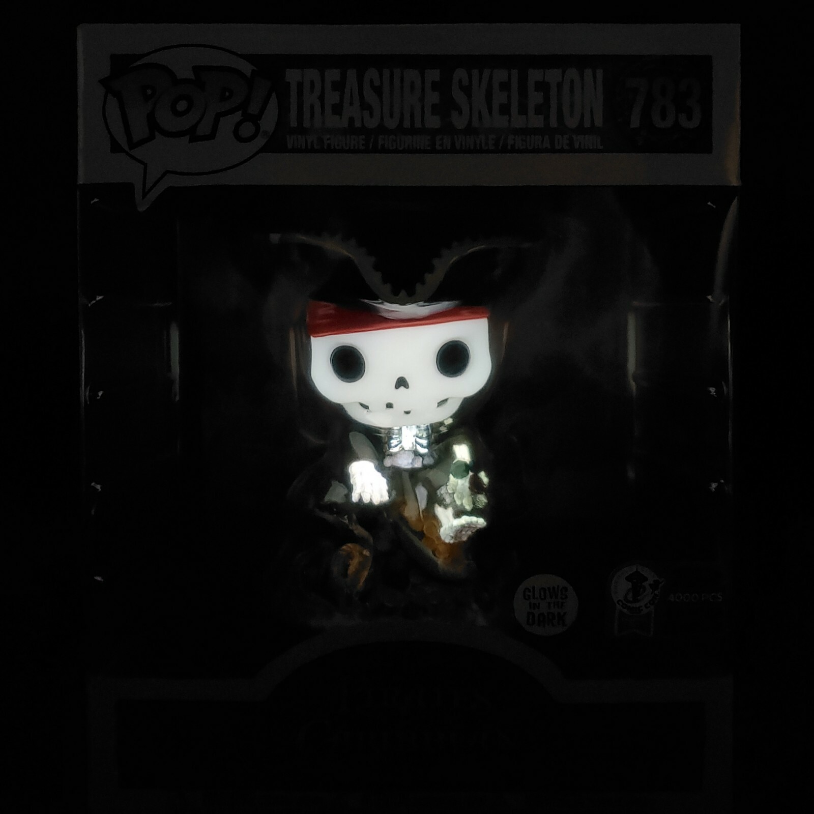 Funko Pop Pirates of the Caribbean Glow Treasure Skeleton #783  