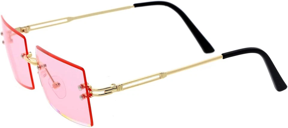 Gafas de sol cuadradas medianas zeroUV Luxe inspiradas en los años 90 con detalles metálicos completos sin montura... Foto 3 de 4