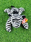 Vintage Beanie Babies 1995 Ziggy the Zebra Original Collectible Striped Tags