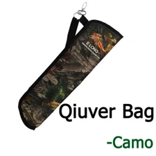 1X Quiver Camo Waist Side Black Bag Nylon Arrow Bow Holder Pouch Target Hunting
