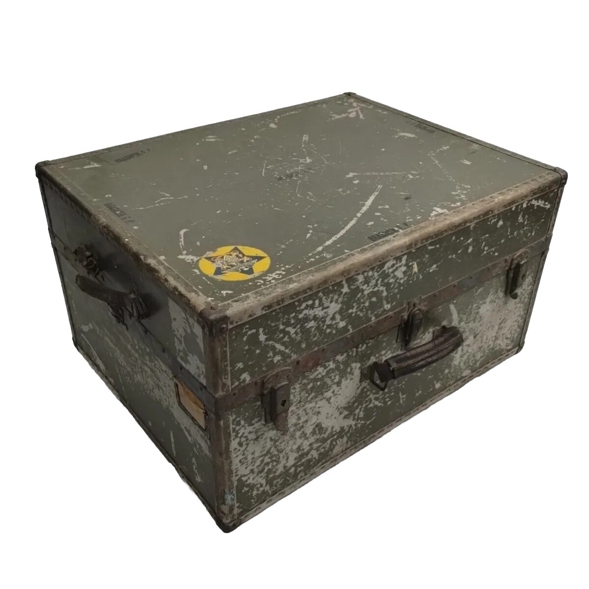 vintage-ww2-steamer-trunk-army-green-military-foot-locker-suitcase-14-x