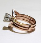 GIA 14k rose gold 1.03ct round Natural diamond engagement ring jacket 6g 6 I2 F — photo 6