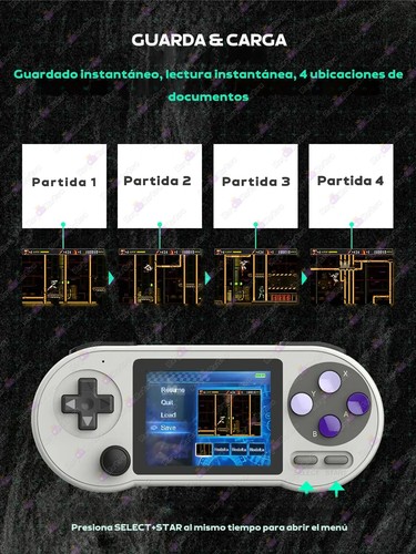 🕹 SF2000 - CONSOLA PORTÁTIL RETRO - VIDEOCONSOLA EMULADORA ARCADE - Imagen 7 de 13