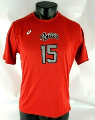 Asics Aztecs #15 Circuit Tennis SS Warm Up Jersey Shirt Men's Adult Small  (S)