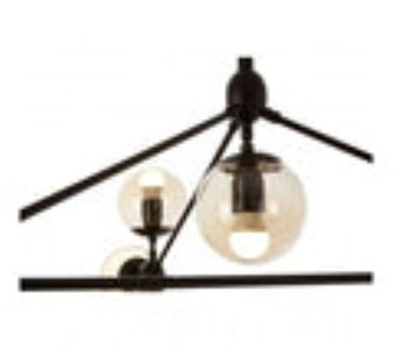 Colgante de luz en hierro negro mate 10 bombillas Foto 2 de 4