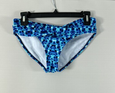 Athleta blue tie dye bikini bottoms Women's size Small