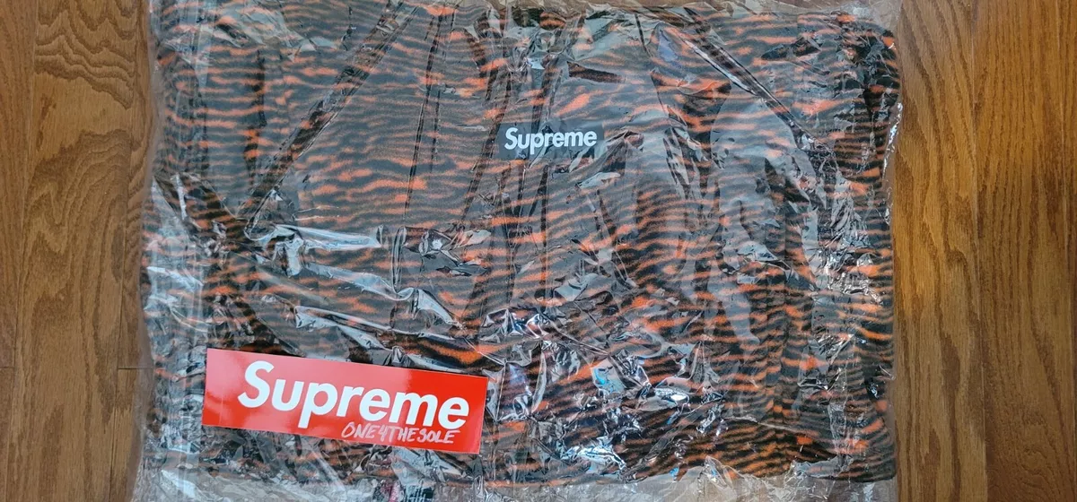 SUPREME POLARTEC HALF ZIP PULLOVER (TIGER) (L) FW21 TNF box logo bogo