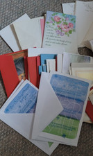 Large Lot of Christmas Cards and Envelopes Mixed Designs and Sayings Collect