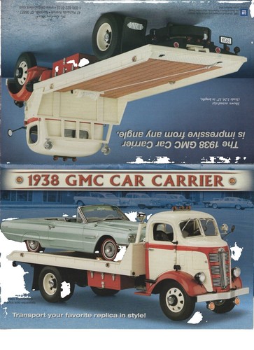 DANBURY MINT 1938 GMC Car Carrier Truck Blue Flatbed Auto