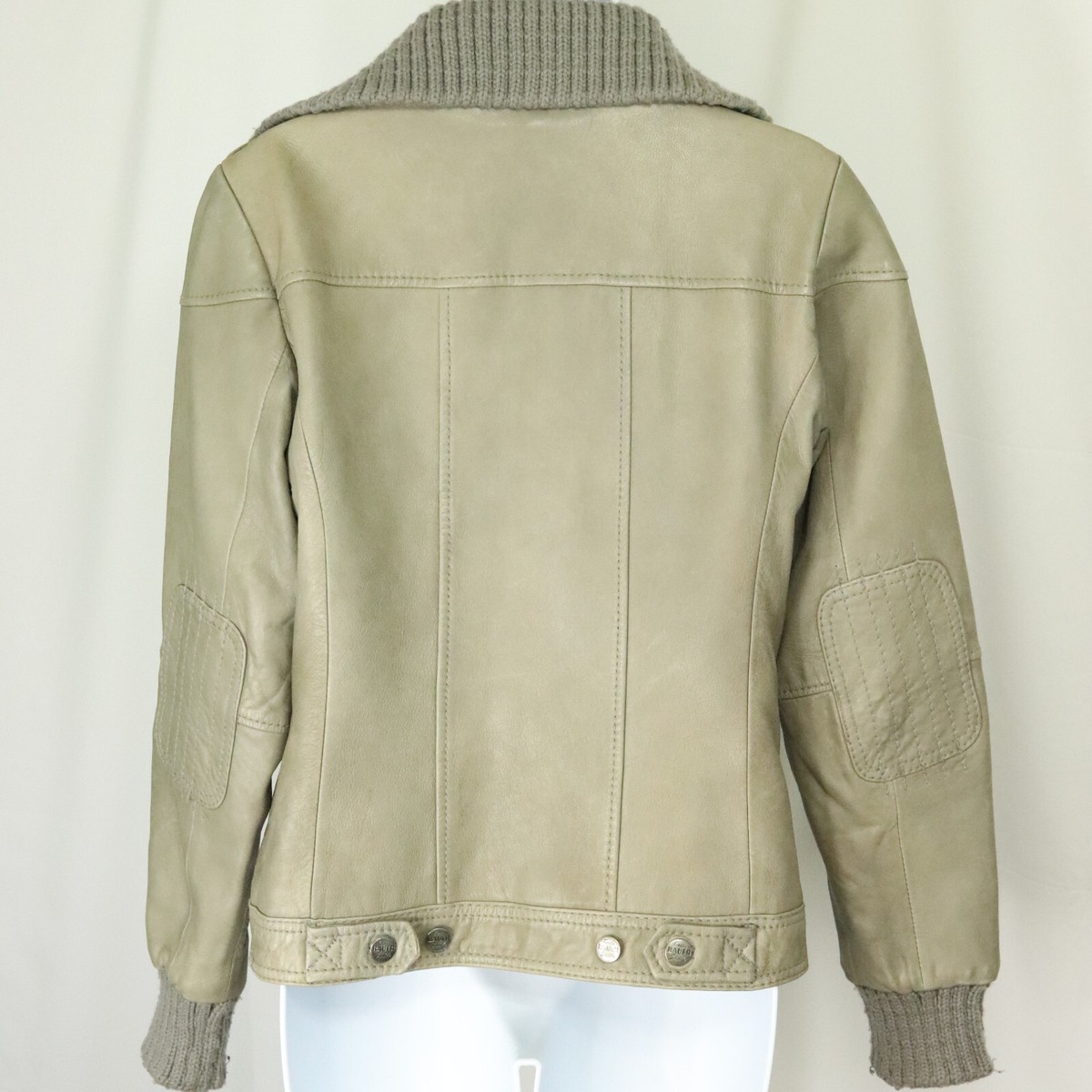 Eddie Bauer Women's Size S Beige Genuine Lamb Leather Full Zip