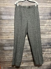 Vtg Pendleton Pants Sz 12 Speckled Pure Virgin Wool Trousers Pleated Made In USA