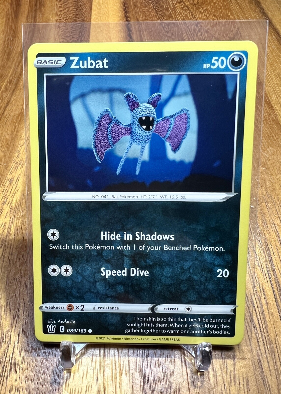 Zubat 089/163 Battle Styles Pokemon Card NM