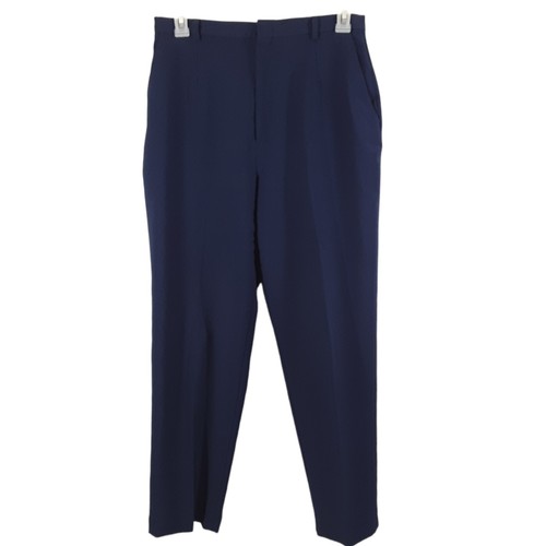 Pantaloni eleganti da donna Haggar taglia 16 blu vita alta controllo carriera USA vintage - Foto 2 di 17