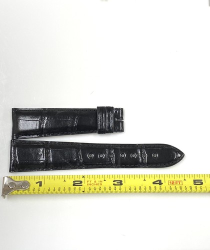 Genuine Zenith Black Alligator Leather Watch Band Strap 21mm x 16mm - Picture 8 of 8
