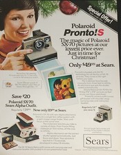 Polaroid Camera Magazine Ad Pronto Picture Sears Retro Vtg Art