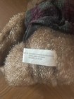 Brown Christmas Teddy Bear W/ Santa Hat And Festive Corduroy Plaid Vest New — photo 9