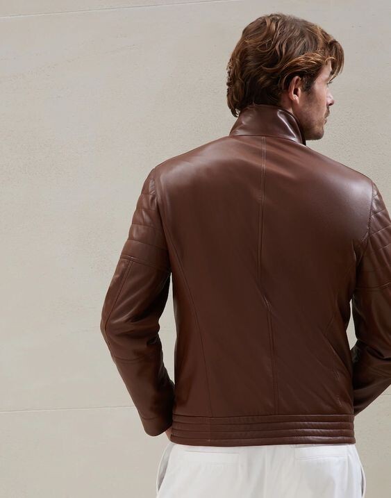 ジャケット・アウター Nolley's Lamb Leather Jacket Brown ジャケット・アウター Nolley's Lamb Leather Jacket Brown New