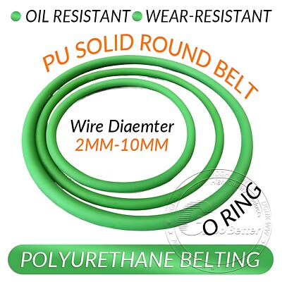 PU Solid Round Belt Polyurethane Close Loop Drive Belting Wire Dia 2 ...