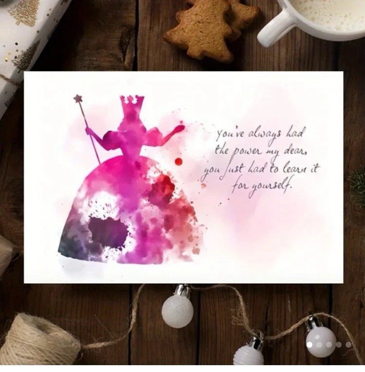 Wizard Of Oz Blank Card Glinda “You’ve Always Had The Power Dear, Find It For..” - Image 2 of 4