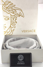 Versace Men Medusa Logo Buckle Brown Color Leather Belt With Box Free Shipping