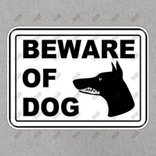 High Visibility Beware of Dog Safety Sign Sticker Essential for Home 754302