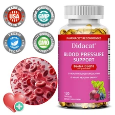 Beets CAPSULES for Blood Pressure Support, 3 in 1 Beets + CoQ10 + Grape Seed
