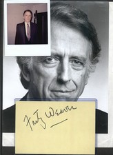 Fritz Weaver - Signed Autograph Index Card & Photo Set - Twilight Zone